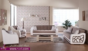 كنب  وسرير بالوان تجنن