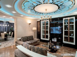 اجمل ديكورات اسقف وحوائط فلل فخم وملكي 2014