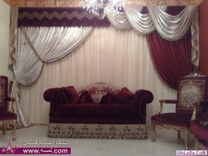صور ديكور ستائر غرف صالون 2015 ، ديكور ستائر غرف نوم 2014