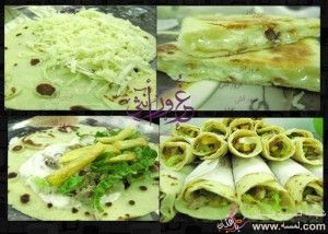 خطوات عمل الشاورمابالصاج بالصور،طريقة عجينة شاورماالصاج بالصور،شاورما الدجاج بالصور