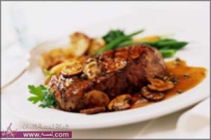 طريقة عمل لحم ستيك العجل بصلصة الفطر