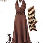 ملابس موضة للبنات ـ أزياء لصبايا باللون البني