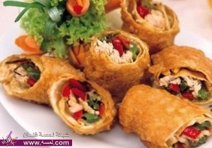 لفافات البيض مع الخضار طريقة عمل لفافات البيض مع الخضار مقبلات رمضانية