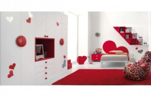 دهانات باللون الاحمر لغرف النوم 2014  غرف نوم باللون الاحمر الجذاب  غرف نوم رومنسية