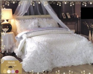 صور مفارش سرير مطرزه للعرسان 2014 , اجمل مفارش