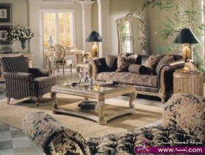 صور ديكورات صالونات 2014 , احدث صالونات للمنازل و الفلل الفخمة 2015