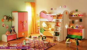 غرف نوم أطفال جميلة الألوان وجذابة مريحة للأطفال 2014