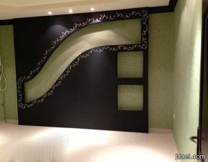 تصاميم   بأروع الالوان وافكار الجبس للاسقف والحائط  ورق جدران ودهانات2014