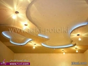 تصميم قوالب الجبس على الاسقف بتصاميم رومنسيه لغرف النوم 2014