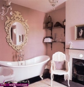 صور حمامات مودرن باللون الروز البمبي2014