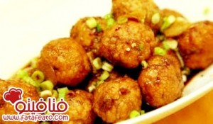 كرات الدجاج بالفطر