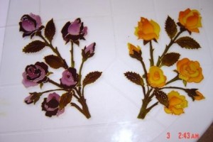 لمسات ناعمة لطريقة الرسم على الزجاج  روعه 2014