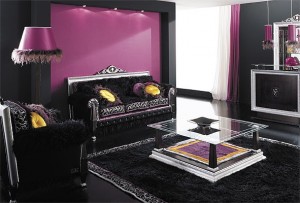 الوان جديدة من دهانات الحائط   سكيب باللون الاسود مع الموف 2014