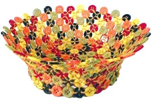 اعمال يدوية بالأزرار اطباق تحف مخدات 2014