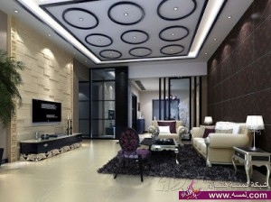 احدث ديكورات اسقف جبس و اسقف معلقة للمنازل العصرية2014