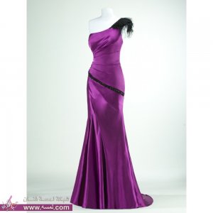 اشيك فساتين سهرةطويلة باللون الموف 2014