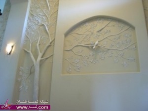 ديكورات حديثة احلى فن النحت بالجبس والاسمنت 2014