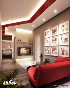 ديكورات باللون الأحمر القاني 2014
