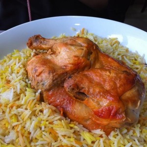 مندى الدجاج بالأرز والزعفران