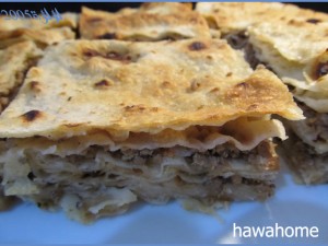 الرقاق باللحمة المفرومة